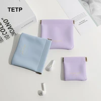 tetp mini jewelry bag travel cosmetic makeup lipstick necklace storage packaging gift favors for women pu multi color organizer