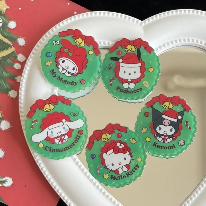 

Kawaii Sanrio, Hello Kitty Kuromi My Melody Cinnamoroll мультяшная Рождественская серия, искусственное украшение