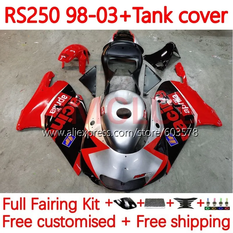 

RS250RR для Aprilia RS 250 RS-250 RS250 RR 1998 1999 2000 2001 2002 RSV250 98 99 00 01 02 03 обтекатель 159No.0 красный черный