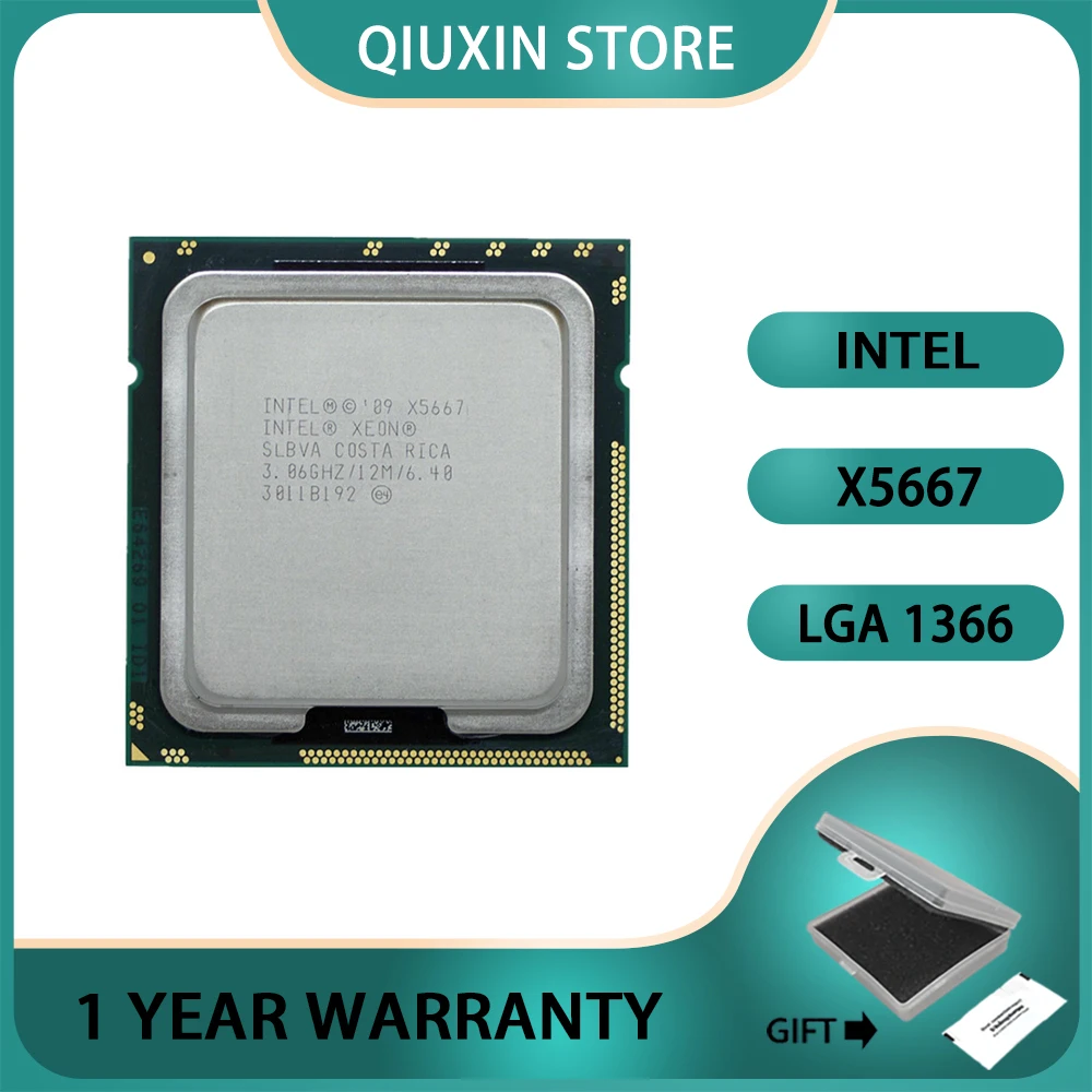 

Процессор X5667(12 Мб кэш-памяти, 3,06 ГГц) четырехъядерный Xeon X5667 серверный ЦПУ, Xeon X5667 десктопный процессор, X5667 ЦП, 95 Вт LGA1366