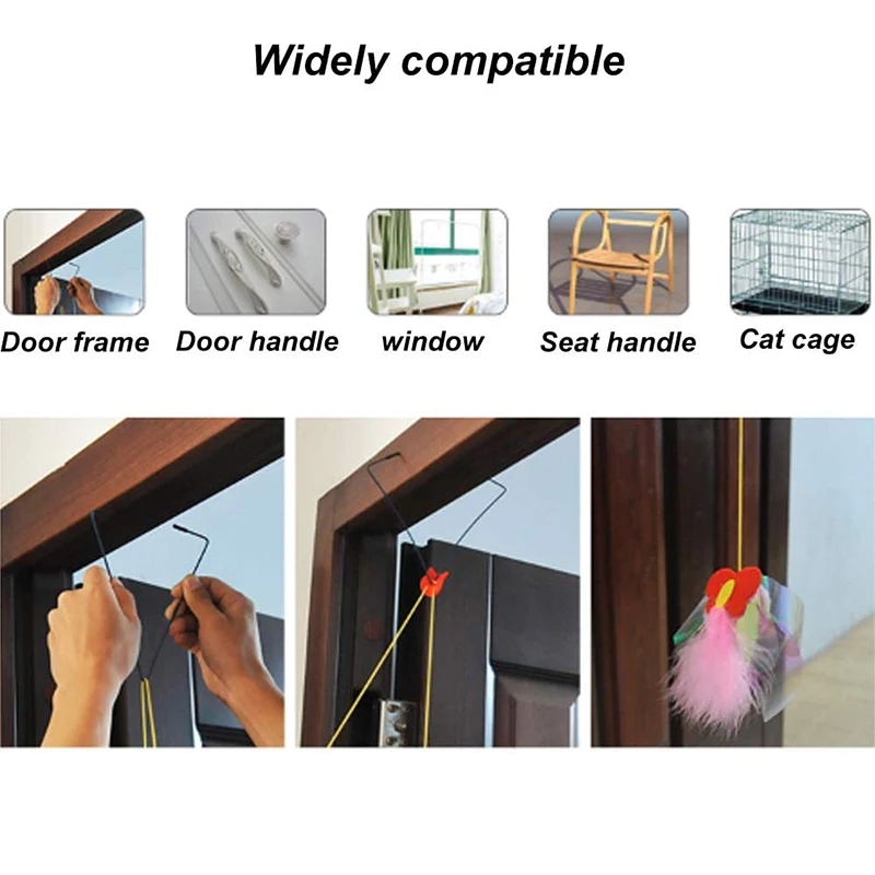 Похлопывающая стрекоза мышь игрушки для кошек Интерактивная подвесная веревка