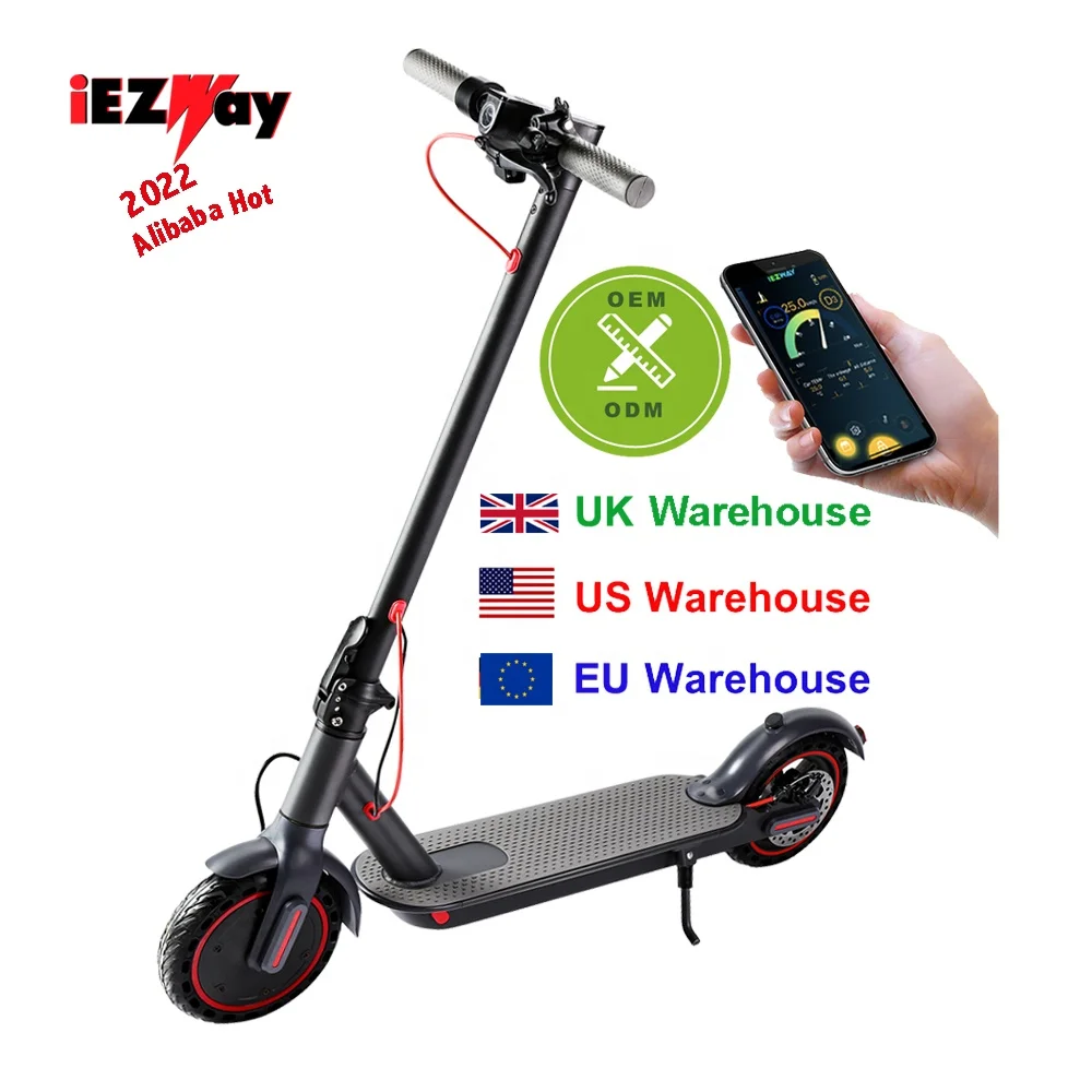 

2022 iEZway Oversea EU USA UK Warehouse New Product Drop Shipping 2 Wheels Adult Electric Scooter