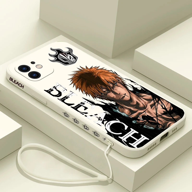 

Anime Bleach Ichigo Phone Case For Samsung A81 A53 A50 A12 A22S A52 A52S A51 A72 A71 A32 A22 A20 A30 A21S A02S A11 4G 5G Strap