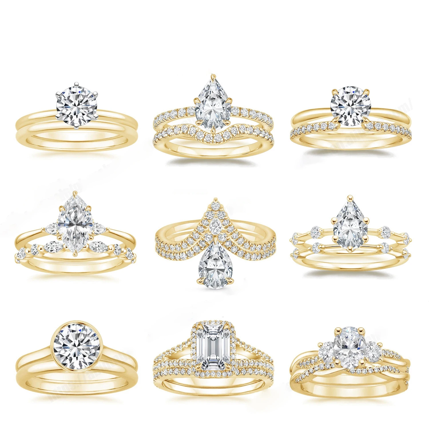 Женское кольцо из серебра 925 пробы с муассанитом 1 карат