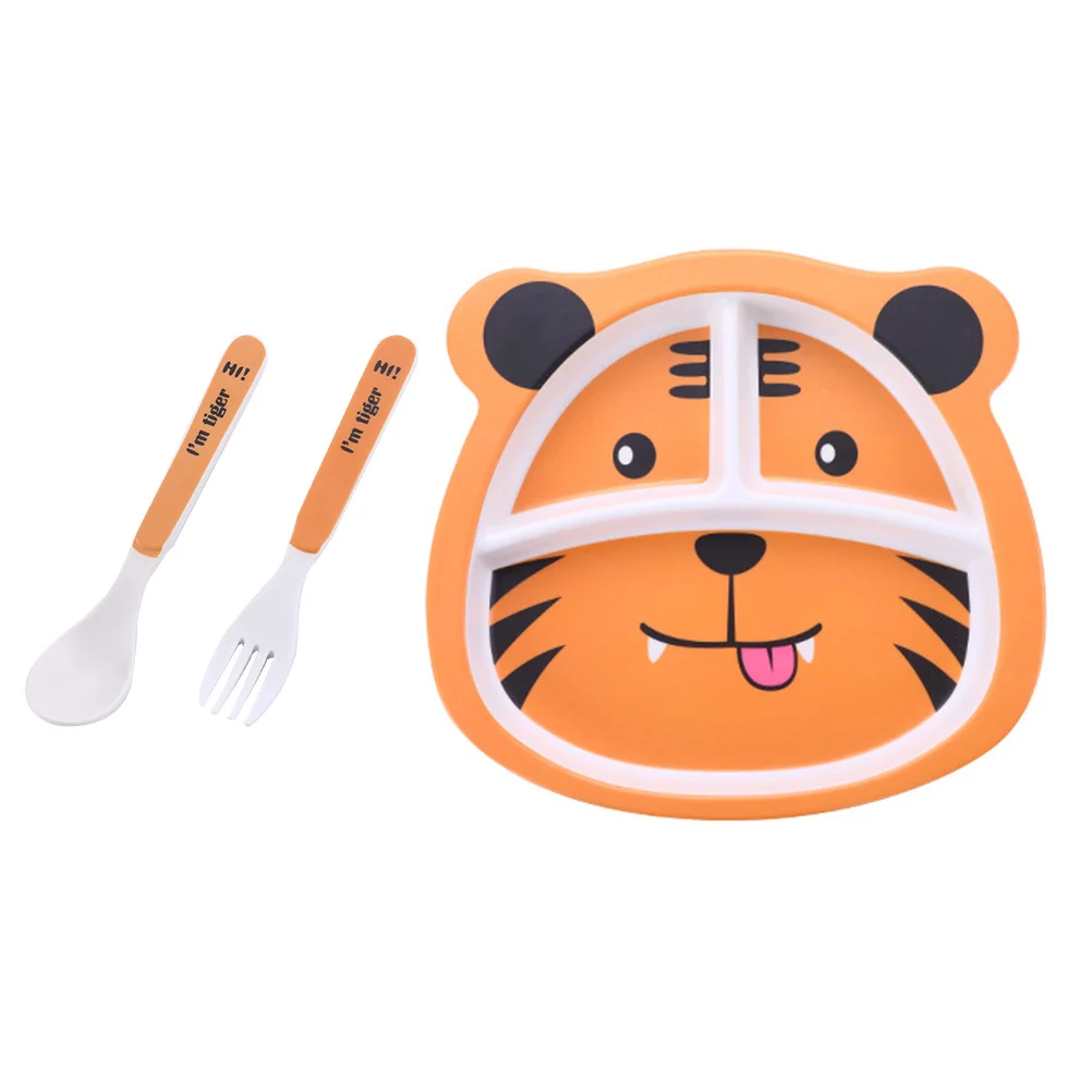 

1 Set of Dinner Plate Multi-function Divided Plate Adorable Food Plate Lovely Toddler Plate