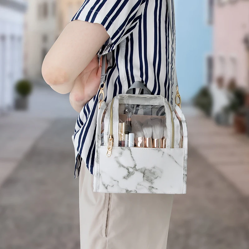 

Multi-functional Makeup Storage Box Pouch Zipper Cosmetics Bag Waterproof Brush Organizer Travel Carry Cosmetic Toiletry Case