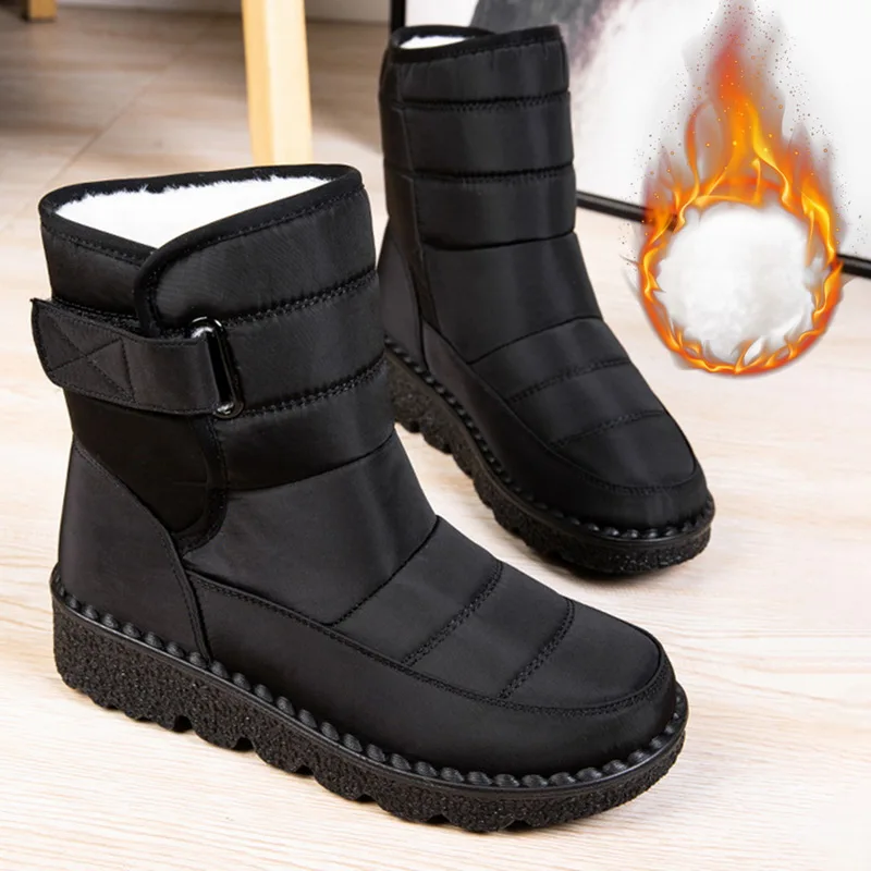 

Boots Women Non Slip Waterproof Winter Snow Boots Platform Shoes For Women Warm Ankle Boots Cotton Padded Shoes Botas De Mujer