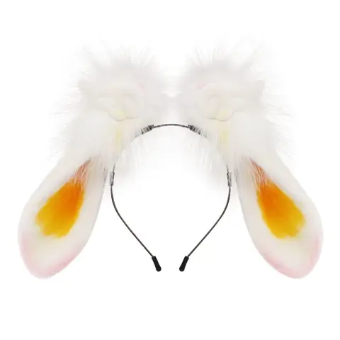 Меховой обруч с ушками кролика