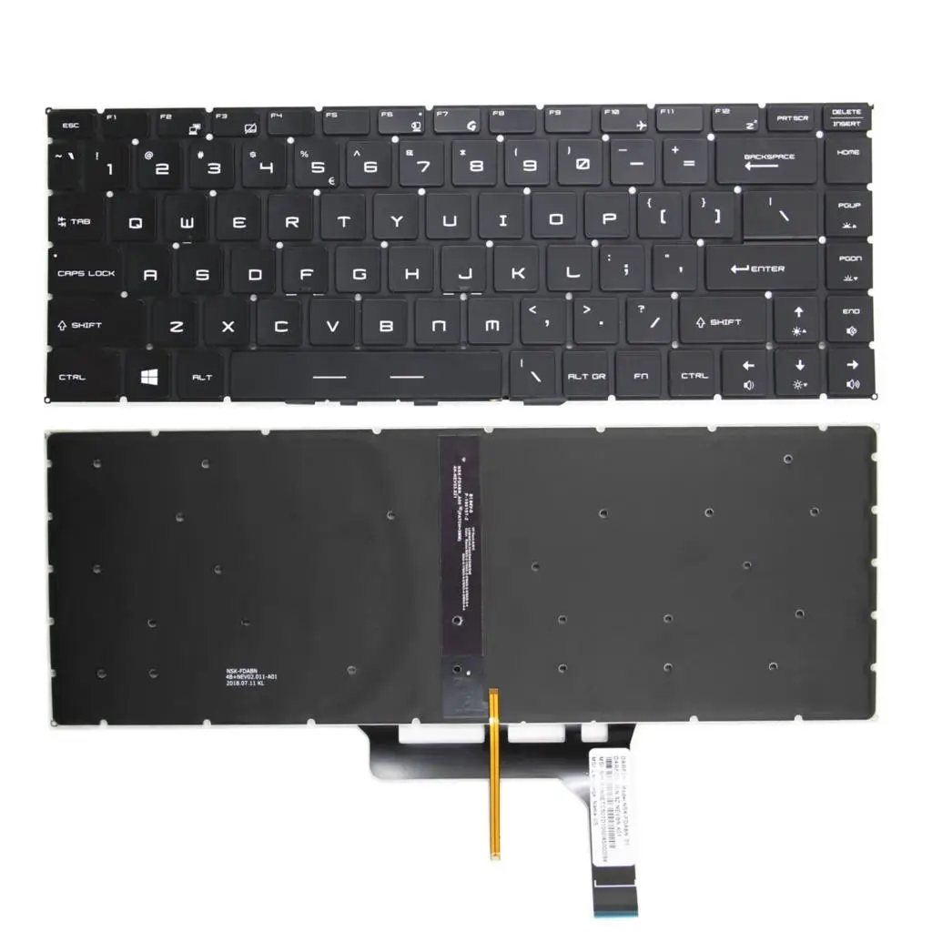 

New US For MSI GS65 GF63 PS63 P65 GF63 GF65 MS-16Q1 16Q2 16Q3 16Q4 MS-16R1 16S2 16R2 16R3 PS42 English Laptop Keyboard Backlit