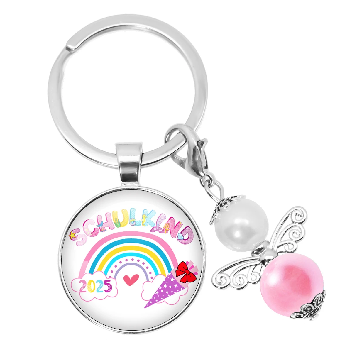 Einschulung Geschenk mit Schutzengel schlüanhänger школьный комбинезон