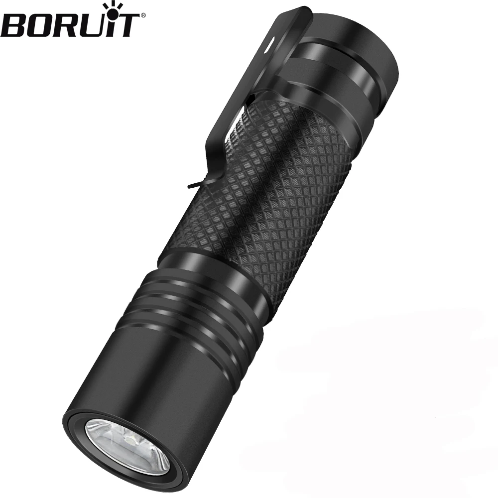 BORUiT V8 LED Flashlight Type-C Rechargeable Built-in 18650 Battery Torch Waterproof  5-Mode Fishing Camping Light