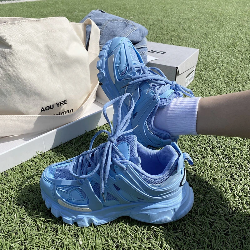 

2022 new blue Dad shoes Instagram super hot 100 match Korean version of sneakers female students outdoor casual shoes male