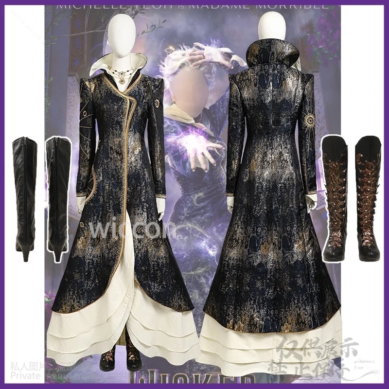 Wicked аниме фильм косплей Мадам Моррибл костюм изысканная вышивка королева платье