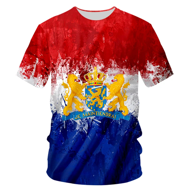 

UJWI, новые голландские государственные флаги Германии, спортивные свитера, голландские мужские рубашки, Спортивная свободная спортивная ру...