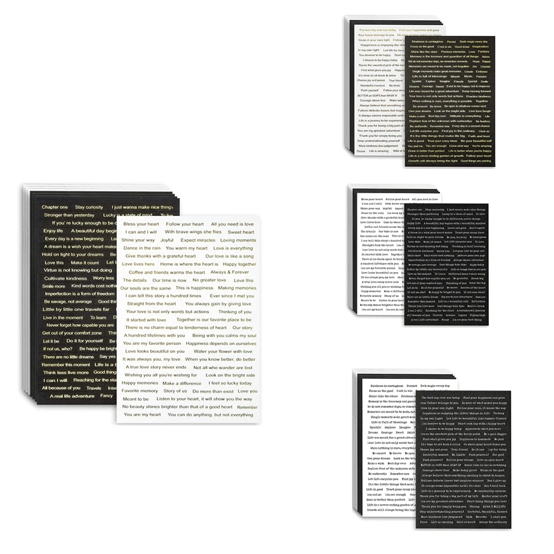 

8 Sheet Vintage Scrapbook Stickers for Journaling Junk Journal Planners DIY Phrase Quote Stickers