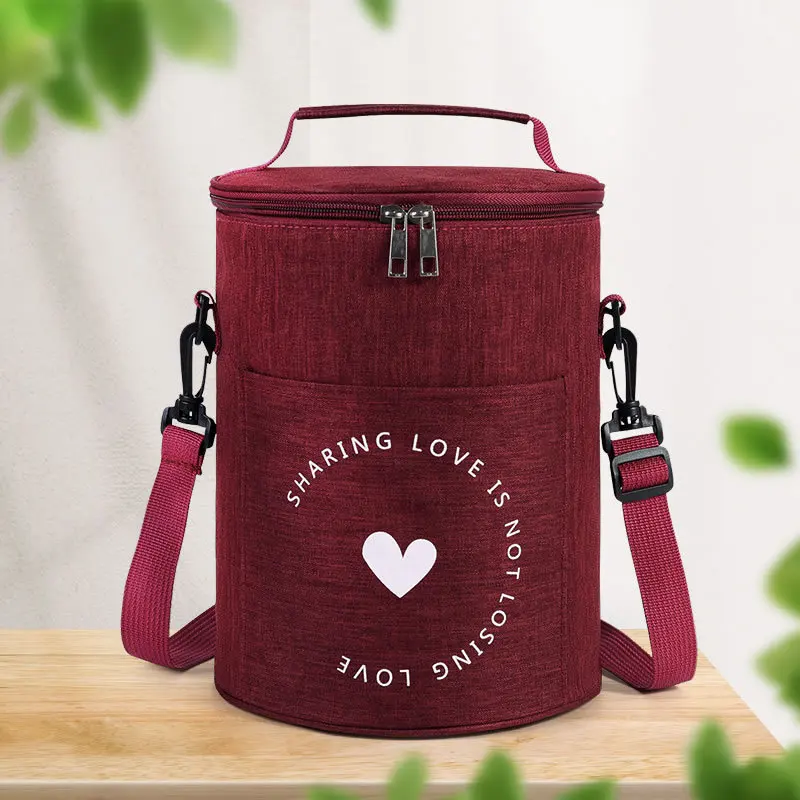 Новый стиль 7л круглая изоляционная сумка для обеда из алюминиевой фольги