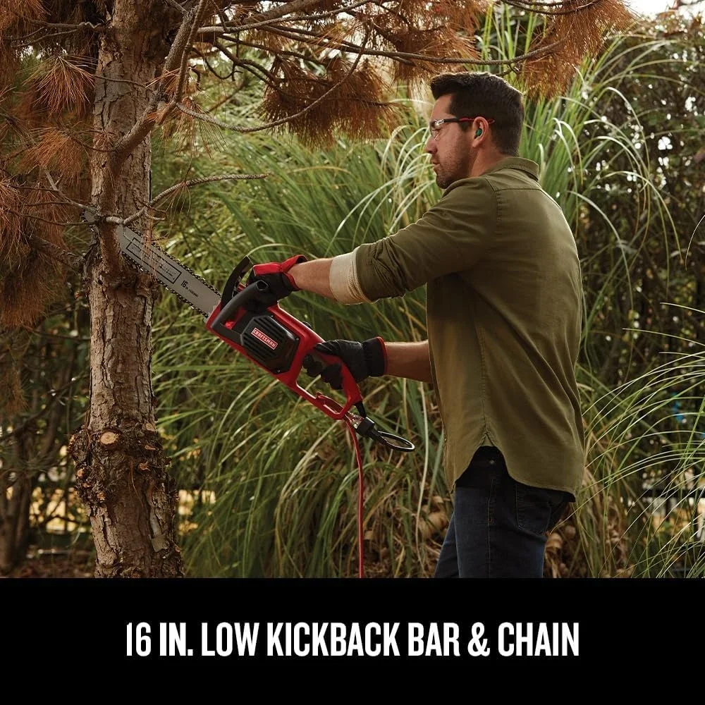Цепная пила 12-амперная бензопила 16-дюймовые садовые электроинструменты
