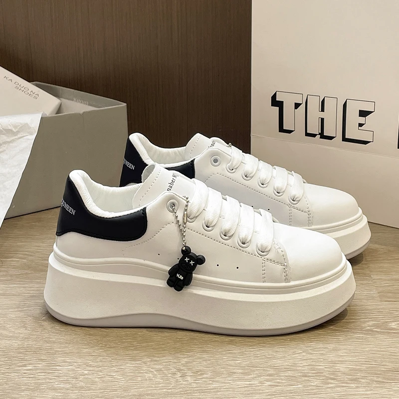 2023 Top Quality Unisex Luxury Brand Genuine Leather Women Platform Casual Sneakers Autumn Fashion Sports Vulcanized Men Shoes