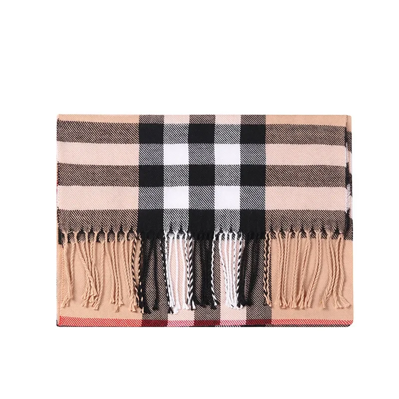 

Women's Scarf for Luxury Winter, Wool Scarves and Fashion Style Plaid To Warm, Design for Send Elders Gifts and OutdoorTravel