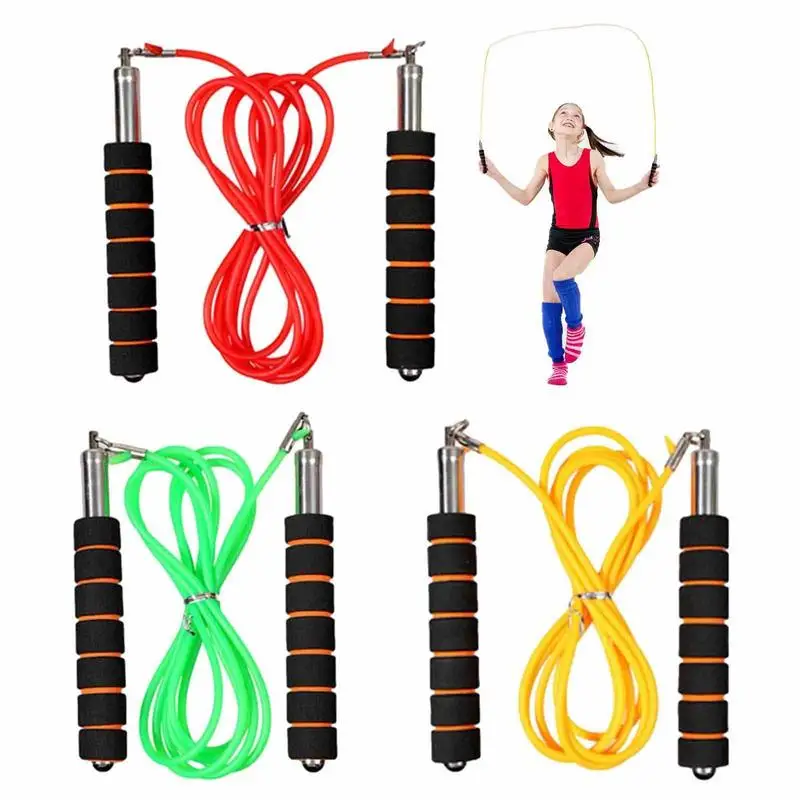 

Регулируемая стальная Скакалка для прыжков, тренировочная веревка с пенными ручками для фитнеса, быстрый скоростной Скакалка для женщин и ...