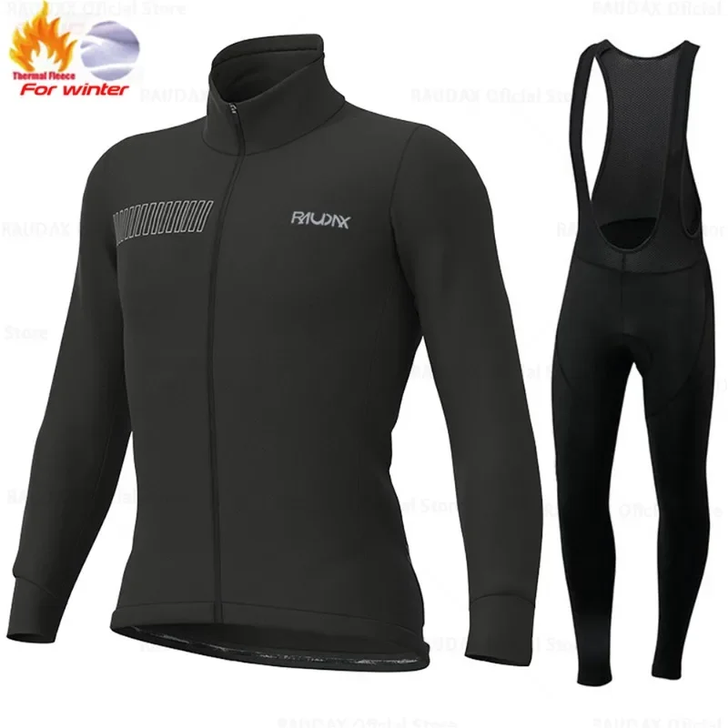 

Winter Thermal Fleece Cycling Jersey Set Raudax Pro Team Racing Bike Cycling Suit Mountian Men Cycling Clothing Ropa Ciclismo