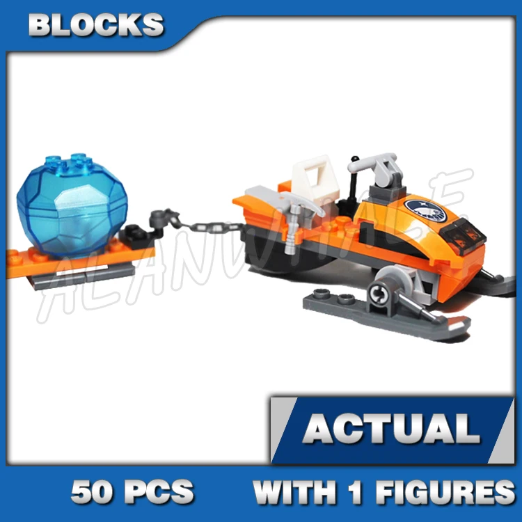 

50pcs Arctic Snowmobile New Base Camp Ice element 10437 building blocks Sets Bricks Compatible with Model