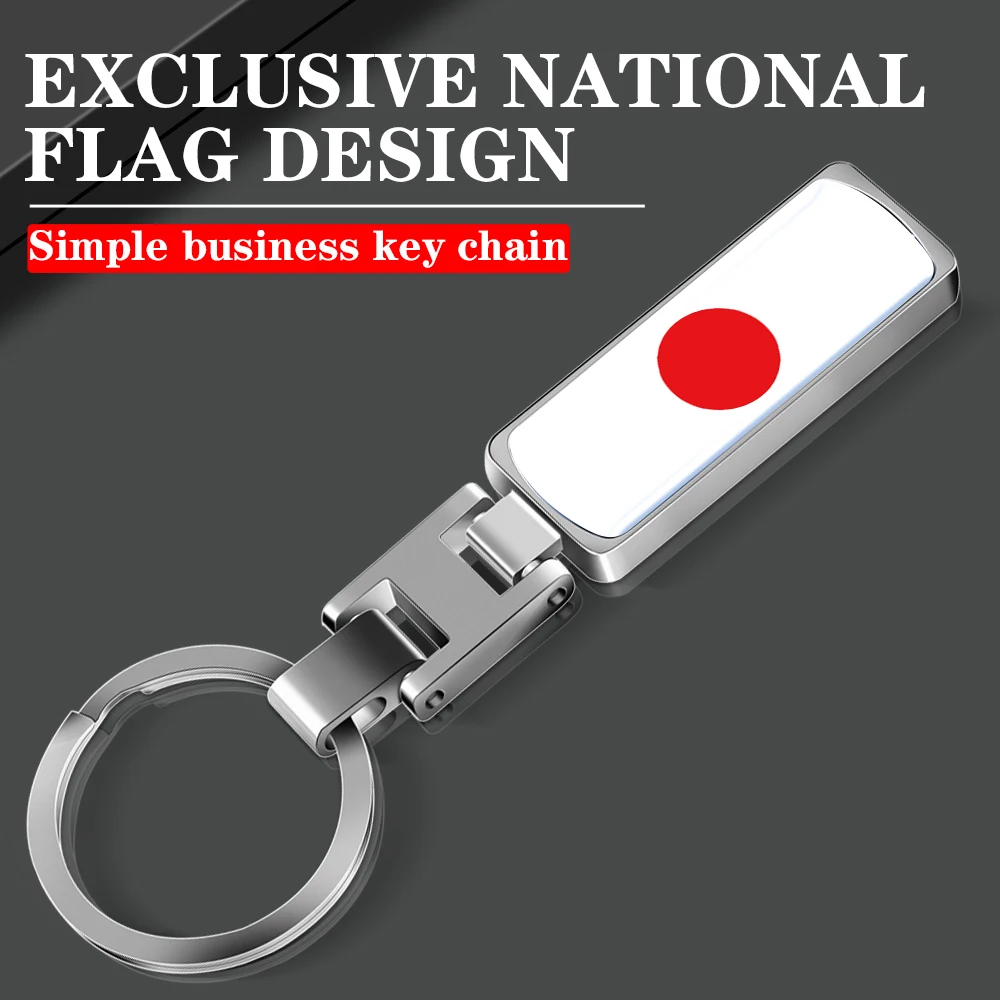 

3D Metal Epoxy Logo Car Keychain World Football Match Japan Nationl Flag Keyring Gifts Decoration Pendants Accessories