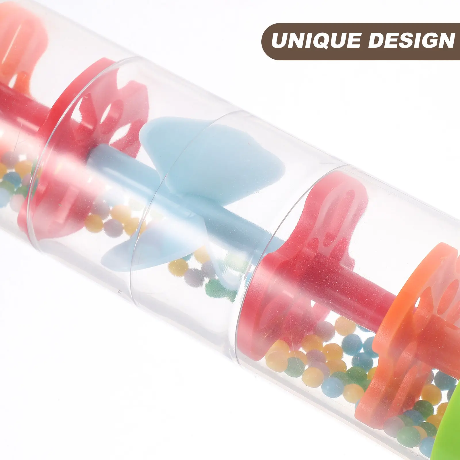 Фото Музыкальный инструмент Rainmaker Rain Sound Stick: креативная развивающая игрушка для улучшения слуха, зрения и когнитивного развития у малышей №4