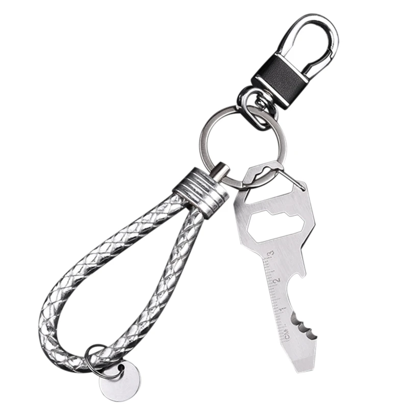 

Stainless Steel Pocket EDC Multi Tools Keychain Bottle Opener Wrench Screwdriver Multifunctional Outdoor Tool
