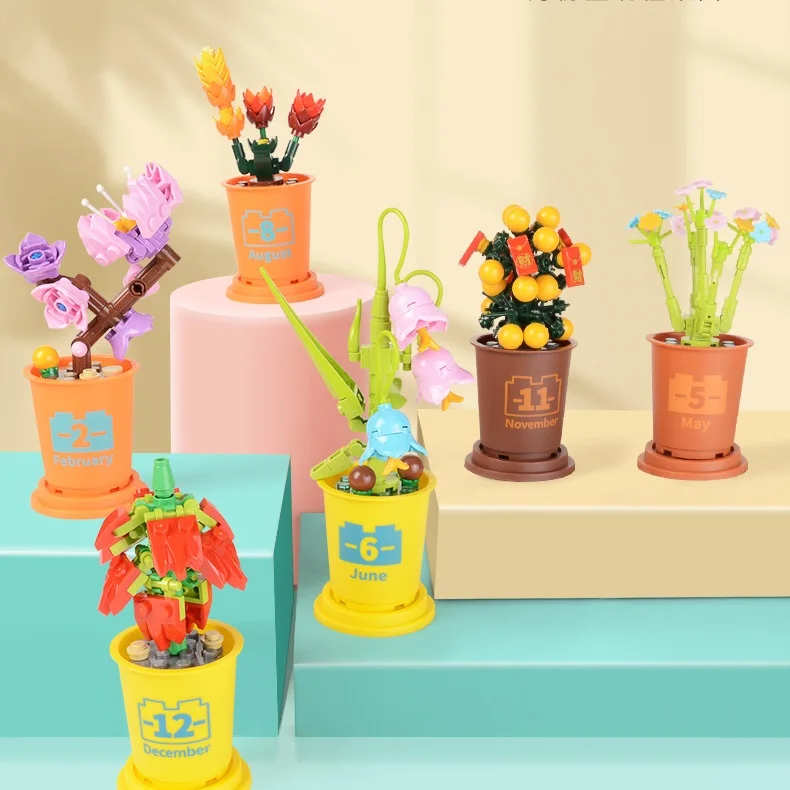 

Decool 52031A Building Blocks Coffee Cup Style Small Plant Cactus Series Assembled Model Ornaments For Children Gifts Toys YXC
