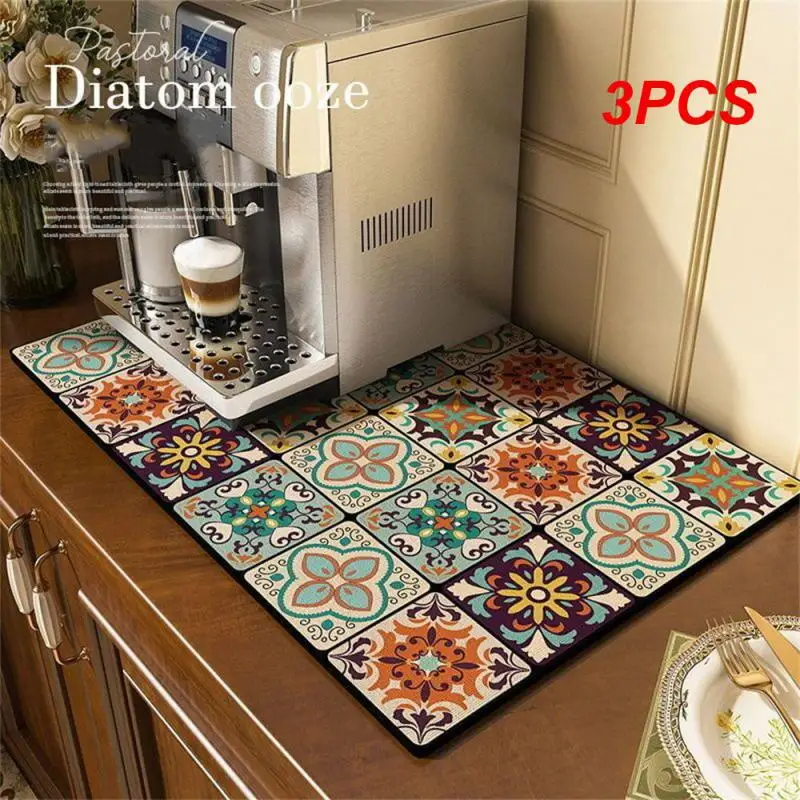 

3PCS Non Slip Kitchen Mat Absorbent Long Area Rug Kitchen Carpet Entrance Door Mat for Kitchen Bedroom Living Room Alfombra