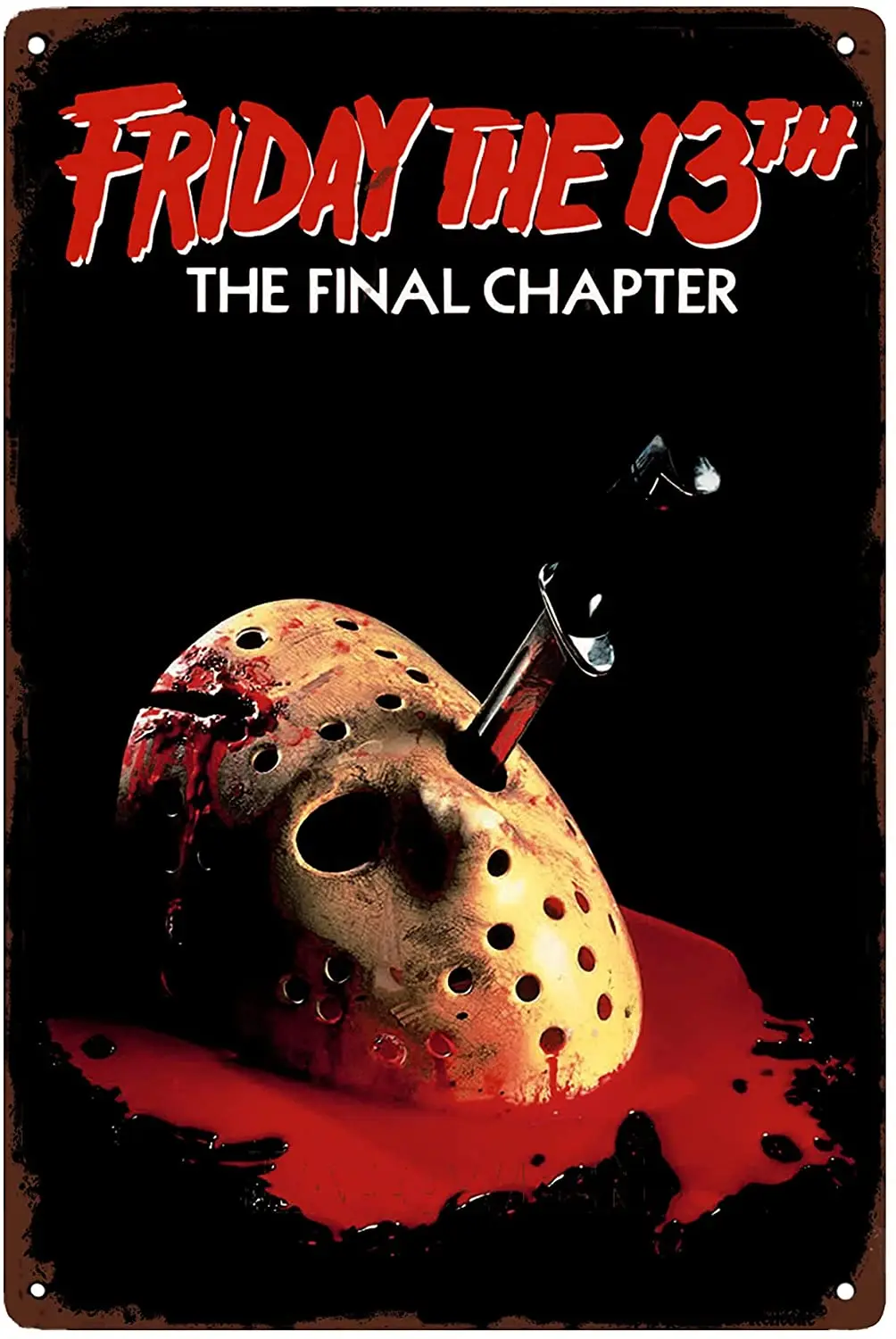 

Friday The 13th Film Metal Tin Sign Classic Horror Movie Poster Vintage for Bar Pub Shop Wall Decor Art Plates 8x12 Inches
