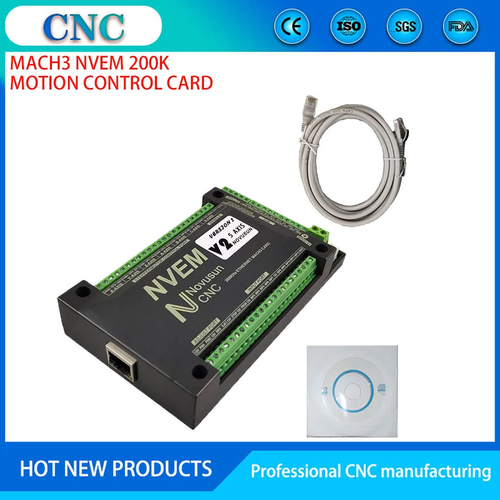 NVEM Mach3 control card 200KHz Ethernet port for CNC controller 3 4 5 6 axis nvem v2.1