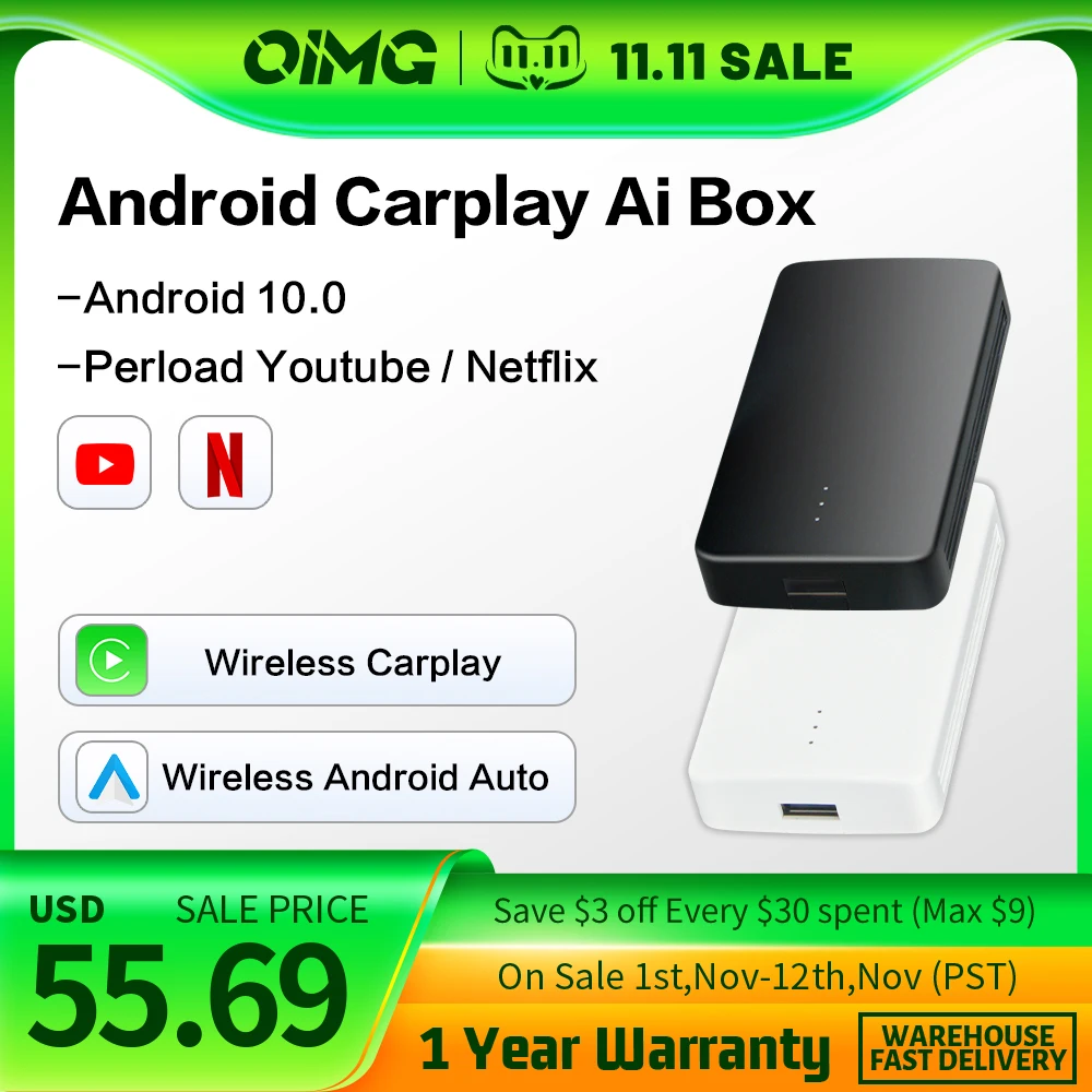 Дешево Автомобильный адаптер для VW Audi Kia Toyota Honda Fiat, Android 10