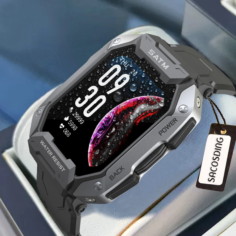 

Смарт-часы мужские водонепроницаемые (IP69K) с поддержкой Bluetooth