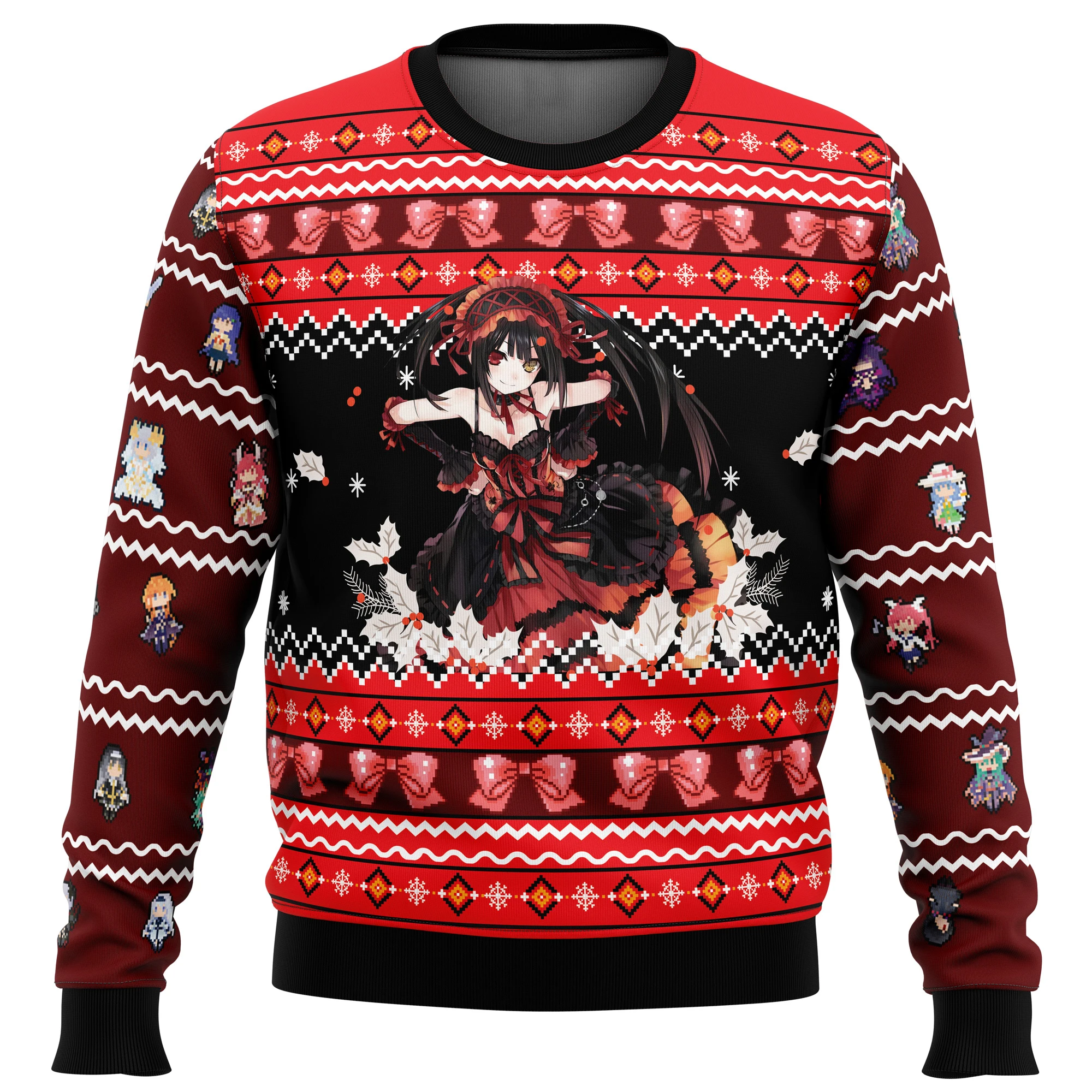 

Kurumi Tokisaki Date A Live Ugly Christmas Sweater Christmas Sweater gift Santa Claus pullover men 3D Sweatshirt and top autumn