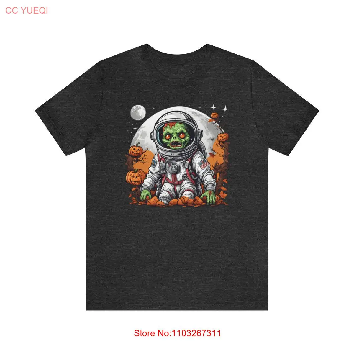 Рубашка для любителей астрономии на Хэллоуин с космосом зомби