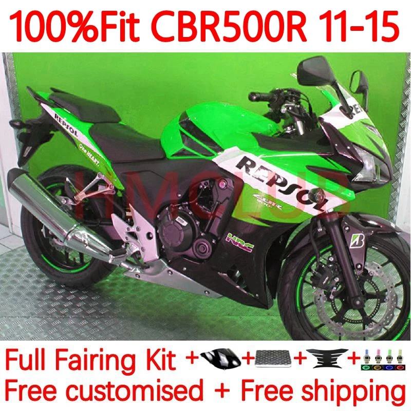 

Injection For HONDA CBR500 CBR 500 R 500R RR CBR500R respol green 2011 2012 2013 2014 2015 500CC 11 12 13 14 15 Fairing 63No.14