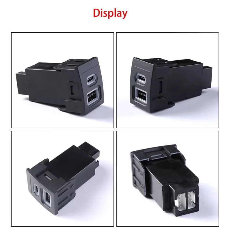 Фото Для VW POLO 2004-2011 1 шт., 12 В, 24 В, двойная USB-разъем для автомобильного зарядного устройства с QC3 0 и PD, замена порта быстрой зарядки типа C №4