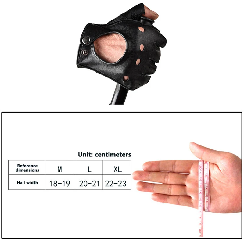 Перчатки без пальцев мужские митенки из козьей кожи для вождения фитнеса