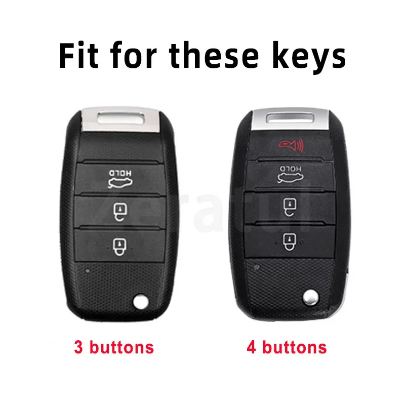 3/4 кнопки из ТПУ складной чехол для автомобильного ключа сумка-держатель ключей