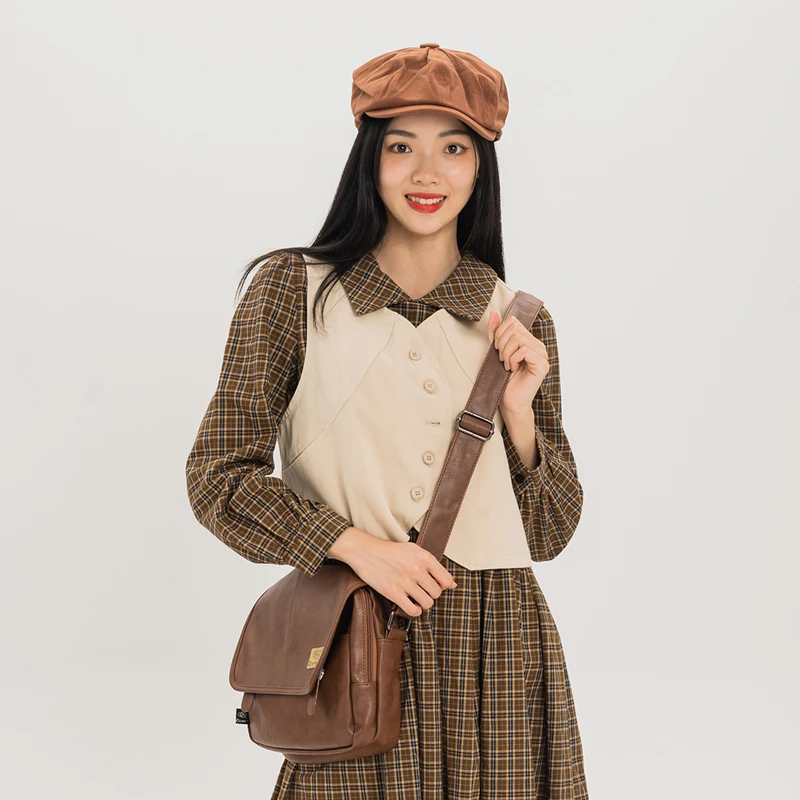 [Распродажа] Японская мода Домашний жилет-карго в стиле ретро Женская верхняя