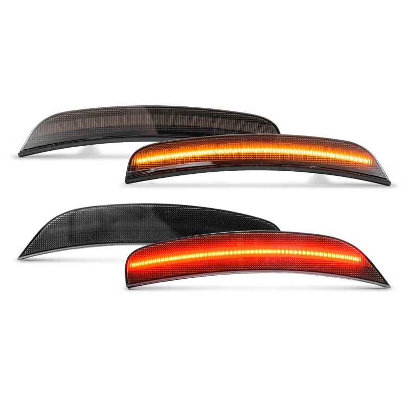 

Дымчатый для Fiat 500 Pop/Lounge 2012-2017, 500C Pop/Lounge, светодиодный бампер F&R Fender, боковой габаритный фонарь, отражатель указателя поворота