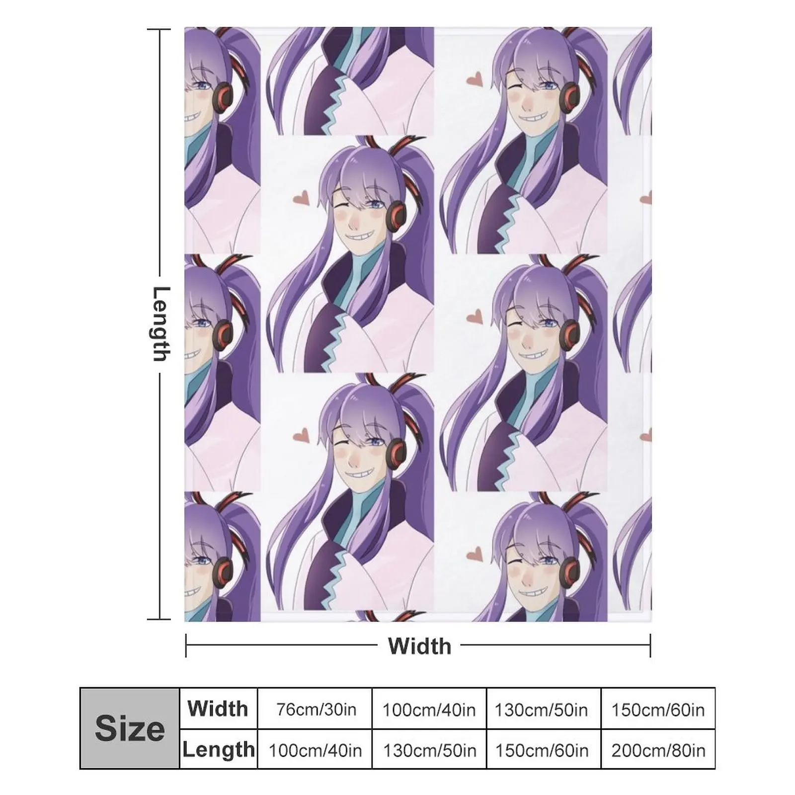 Gakupo Kamui - Одеяло Vocaloid Большие одеяла для среды