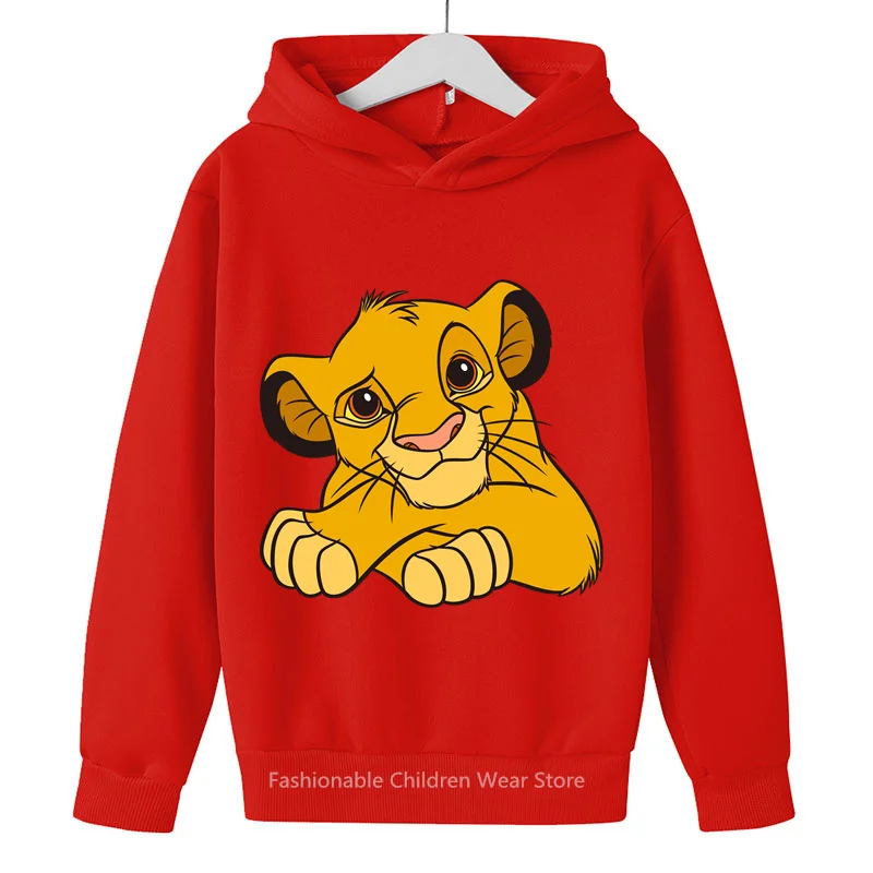 Disney Lion худи с королем 2024: крутой Повседневный выбор для детей корейский стиль