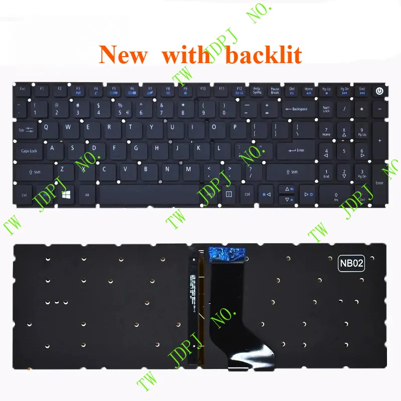 Фото Новая клавиатура PJS для ACER E5-573 E5-573G E5-582P E5-772G E5-532G E5-522G E5-573T E5-557U E5-572G E5-575G F5-573 E15 №1