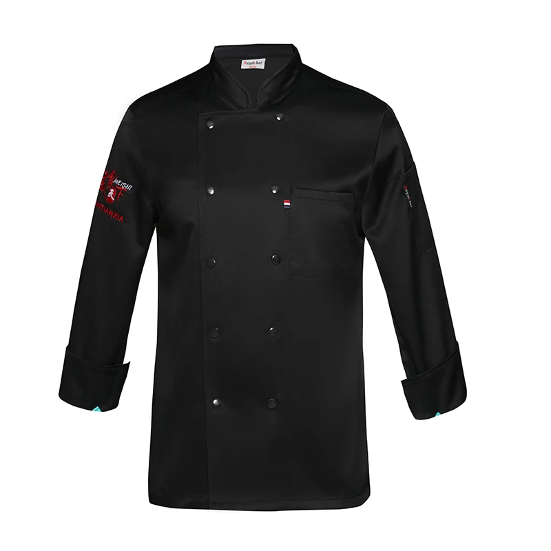 

Long Sleeve Unisex Cook Coat Catering Restaurant Master Chef Uniform Bakery Hotel Canteen Pastry Kitchen Jacket Shirt Workwear