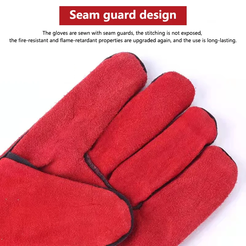 Двухслойные перчатки для сварки из воловьей кожи многофункциональные рабочие