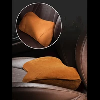 2 in 1 car seat booster universal driver memory foam lumbar pillow suede seat heightened inclined cushion car accessories