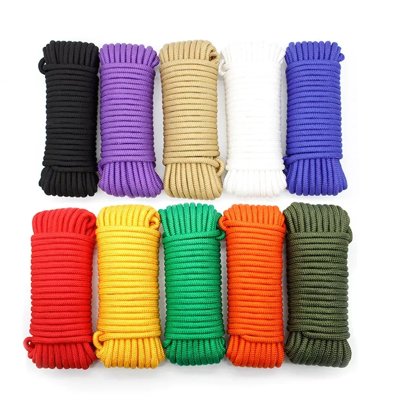 

10m Long Colored Nylon Rope Drying Clothes Hangers Washing Lines Cord Clothesline for Camping Outdoors Garden Travel Supplies